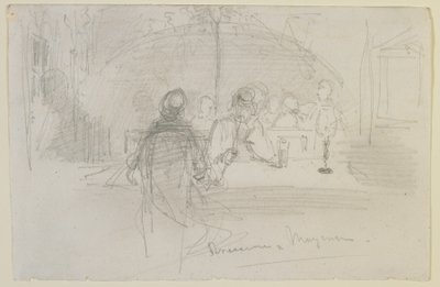 Brasserie in Mayence, 1858 by James Abbott McNeill Whistler